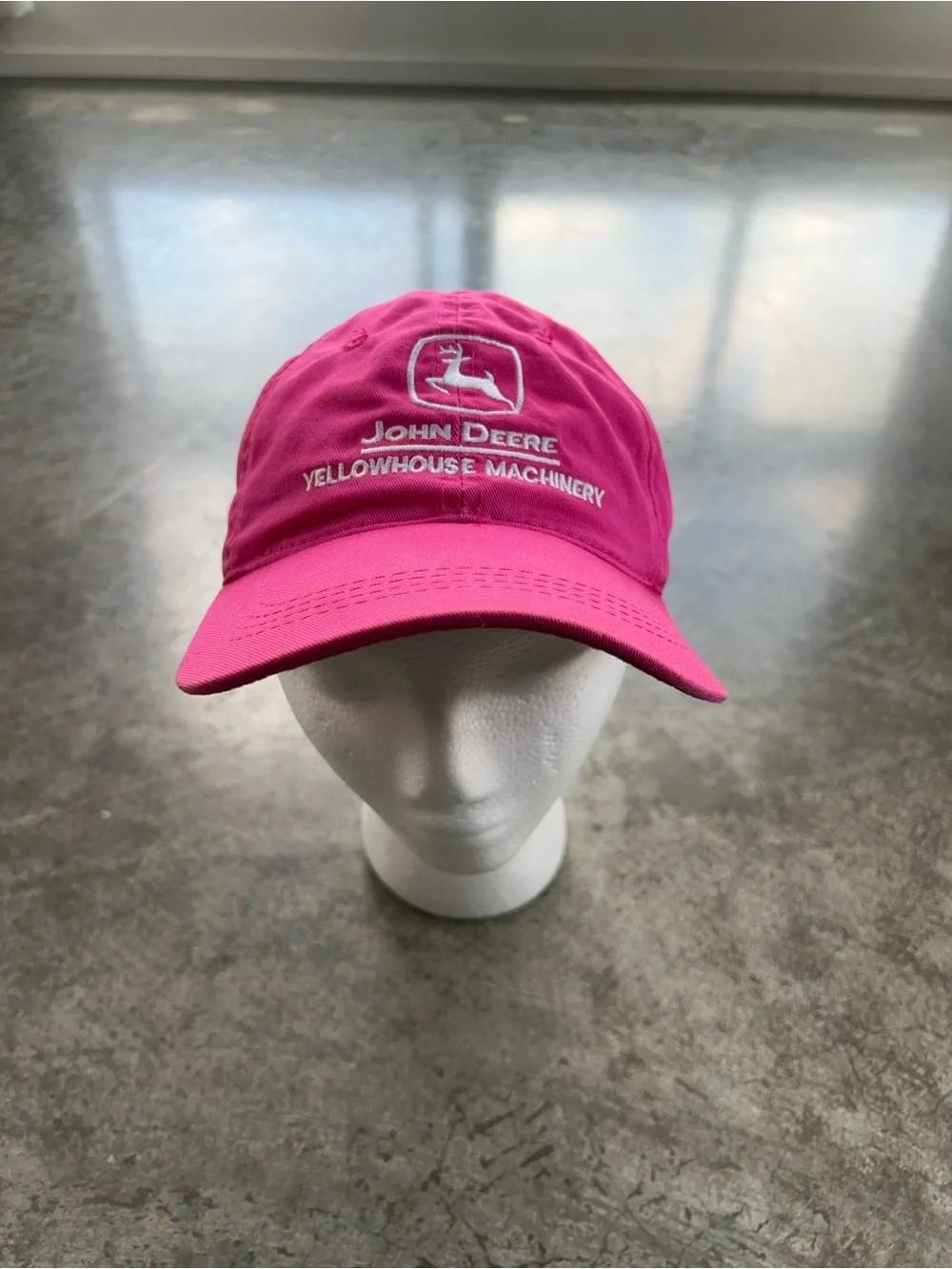 John Deere Pink Yellowhouse Machinery Adjustable Strapback Dad Hat Farmcore